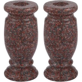 Granite Cemetery Vase for Grave Markers, Headstone Memorial Flower Holder