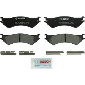 BOSCH BP802 QuietCast Premium Semi-Metallic Disc Brake Pad Set - Compatible with Select Ford E-150, E-250, E-250 Econoline, E-350 Club Wagon, E-350 Econoline Club Wagon, E-350 Super Duty; REAR