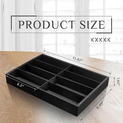 Amylove 4 Pcs Large Glasses Box Tray 8 Grids Stackable Jewelry Display Organizer Detachable Sunglass Holder (Beige) in Saudi Arabia