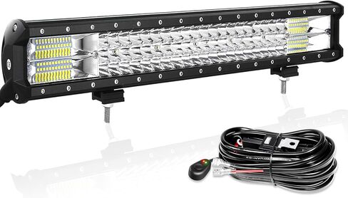Willpower 22 inch LED Work Light Bar, Triple Row 324W Spot Flood Combo Beam Off Road Driving Fog Lights with Mounting Bracket for Pickup SUV ATV UTV Truck Light, 12V 24V in Saudi Arabia