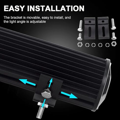 Willpower 22 inch LED Work Light Bar, Triple Row 324W Spot Flood Combo Beam Off Road Driving Fog Lights with Mounting Bracket for Pickup SUV ATV UTV Truck Light, 12V 24V in Saudi Arabia