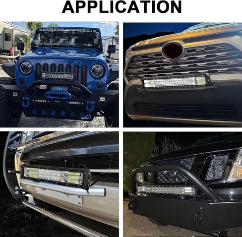 Willpower 22 inch LED Work Light Bar, Triple Row 324W Spot Flood Combo Beam Off Road Driving Fog Lights with Mounting Bracket for Pickup SUV ATV UTV Truck Light, 12V 24V in Kuwait