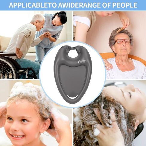 Inflatable Hair Washing Basin for Sink at Home, Portable Shampoo Bowl, Hair Washing Sink for Bedridden, Handicapped, Kids, Seniors, Pregnant, Wheelchair Person at Bedside and Kitchen Sink Use(Black) in Kuwait