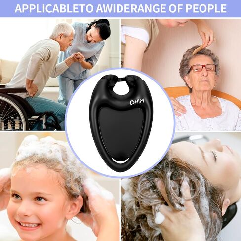 Inflatable Hair Washing Basin for Sink at Home, Portable Shampoo Bowl, Hair Washing Sink for Bedridden, Handicapped, Kids, Seniors, Pregnant, Wheelchair Person at Bedside and Kitchen Sink Use(Black) in Kuwait
