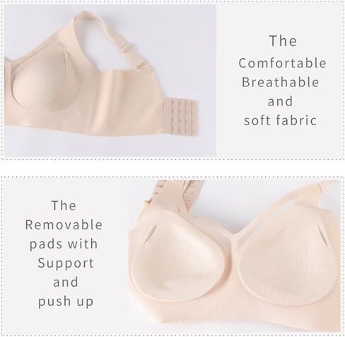 Supportive Push Up Bras for Women No Underwire Full Coverage Bralettes Seamless Everyday Bra with Lift and Support in Saudi Arabia