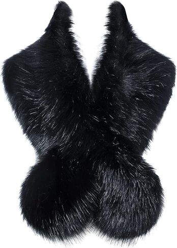 BABEYOND Women's Faux Fur Shawl Party Faux Fur Collar Fur Wraps for Winter Bridal Wedding - Faux Fur Purse Wristlet Clutch Purse Bags Soft Triangle Handbag in Kuwait