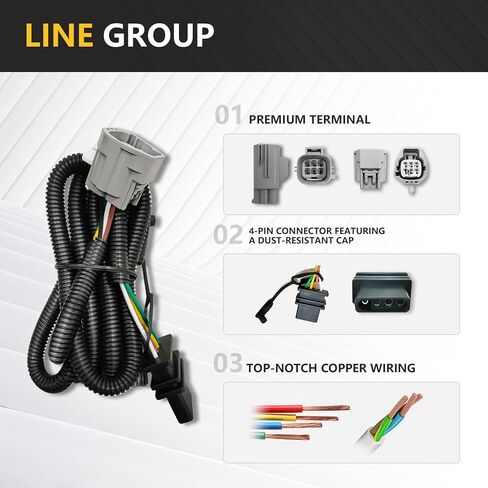 لملحقات جيب رانجلر JK جهاز استقبال وصلة المقطورة مع حزام أسلاك 4 دبابيس وغطاء متوافق مع 2007-2018 جيب رانجلر JK JKU، المصد الخلفي 2 بوصة مجموعة وصلة السحب مجموعة خطاف السحب in Kuwait