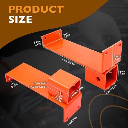 HQPASFY 2" Hitch Kit 093-1118-98 & 093-1111-00 Compatible with Bad Boy Rambler, Magnum, ZT Elite, Avengers, 2018-2020 Mavericks -Orange in Saudi Arabia