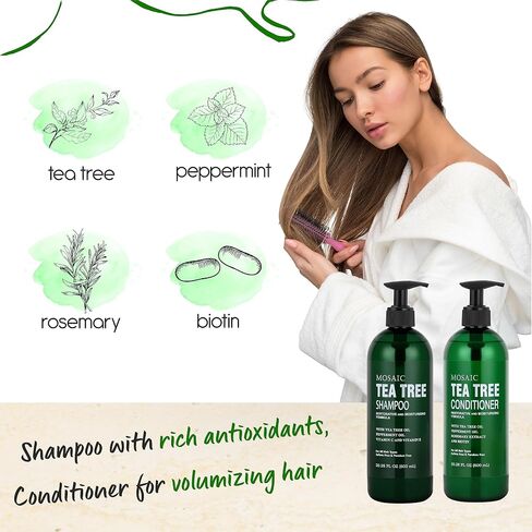 Peppermint Oil Shampoo and Conditioner Set for Hair Growth, For Thinning Hair and Hair Loss Treatments for Women & Men, Hair Thickening Products for Women & Men, Paraben & Sulfate Free Shampoo 20.2 FL Oz Each in Saudi Arabia