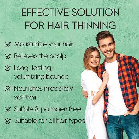 Peppermint Oil Shampoo and Conditioner Set for Hair Growth, For Thinning Hair and Hair Loss Treatments for Women & Men, Hair Thickening Products for Women & Men, Paraben & Sulfate Free Shampoo 20.2 FL Oz Each in Saudi Arabia