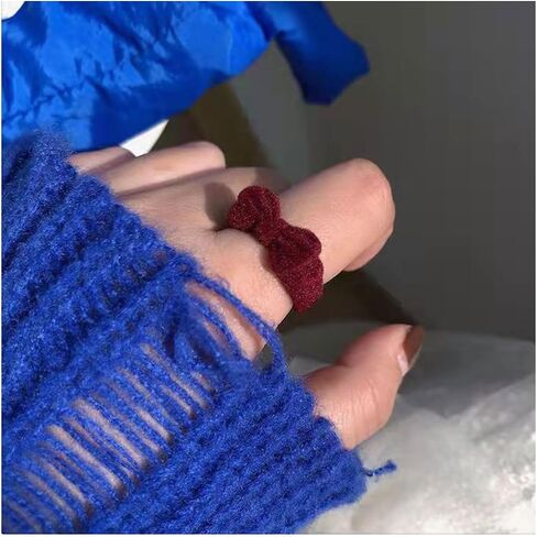 Bow Open Rings for Women Blue Bow Rings Red Bow Rings Black Bow Rings Pile Coating Rings for Women in Saudi Arabia
