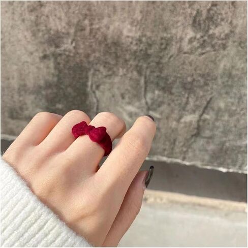 Bow Open Rings for Women Blue Bow Rings Red Bow Rings Black Bow Rings Pile Coating Rings for Women in Saudi Arabia