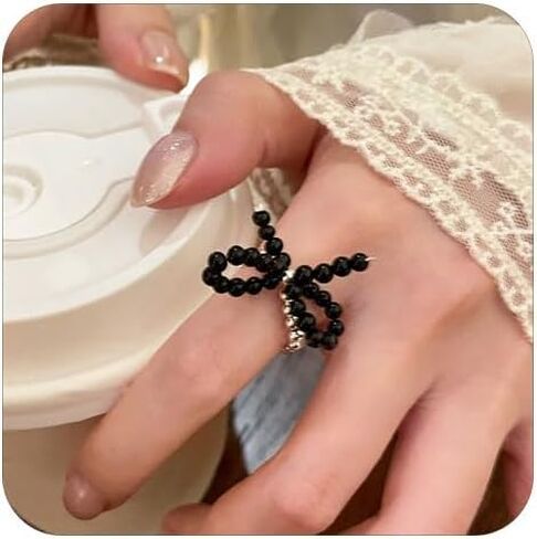 Bow Open Rings for Women Blue Bow Rings Red Bow Rings Black Bow Rings Pile Coating Rings for Women in Kuwait