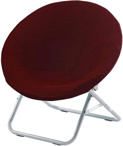 Saucer Chair Covers Stretch Round Moon Saucer Chair Cover Slipcovers Jacquard Foldable Saucer Chair Cover Cozy Chair Slipcovers Protector for Bedroom Yellow in Kuwait