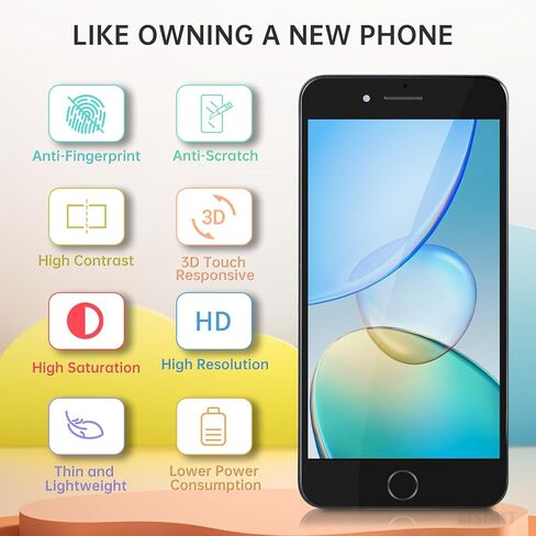 for iPhone 8 Plus Screen Replacement 5.5" White with Home Button 3D Touch LCD Digitizer Display, Full Assembly Front Camera Speaker Sensor Glass Screen Repair Tools Kit for A1864 A1897 A1898 in Kuwait