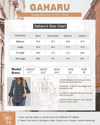 Gaharu Women's 3/4 Sleeve Tops Dressy Business Work Blouses Chiffon Office Shirts in Saudi Arabia