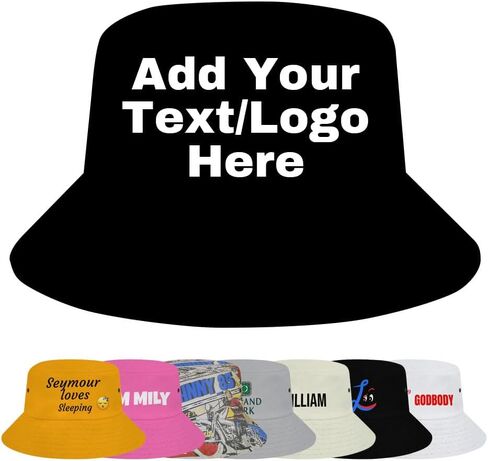 Custom Fishermans Cap with Text & Photo Personalized Bucket Hats for Women Men in Kuwait