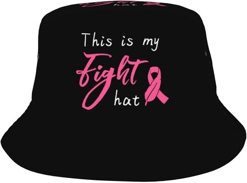 Cute Bucket Hat Breast Cancer Hat Packable Outdoor Sun Cap Summer Beach Travel Fishing Hats for Men Woman (Breast Cancer 6) in Saudi Arabia