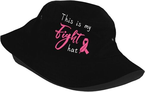 Cute Bucket Hat Breast Cancer Hat Packable Outdoor Sun Cap Summer Beach Travel Fishing Hats for Men Woman (Breast Cancer 6) in Saudi Arabia