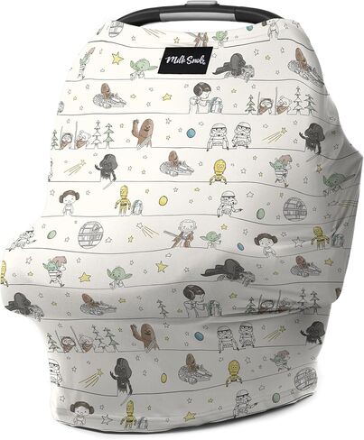 Milk Snob Star Wars Original 5-in-1 Cover - Nursing Cover for Breastfeeding - Baby Car Seat Cover, Carseat Canopy & Stroller - Essential All-in-One Cover - Gift for Mom, Baby (Endor Escape) in Kuwait