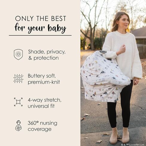 Milk Snob Star Wars Original 5-in-1 Cover - Nursing Cover for Breastfeeding - Baby Car Seat Cover, Carseat Canopy & Stroller - Essential All-in-One Cover - Gift for Mom, Baby (Endor Escape) in Kuwait