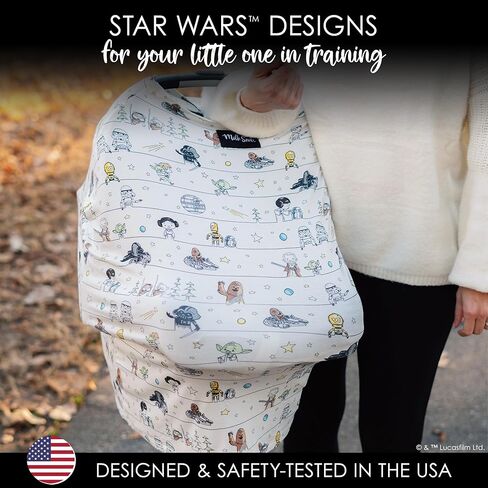 Milk Snob Star Wars Original 5-in-1 Cover - Nursing Cover for Breastfeeding - Baby Car Seat Cover, Carseat Canopy & Stroller - Essential All-in-One Cover - Gift for Mom, Baby (Endor Escape) in Kuwait