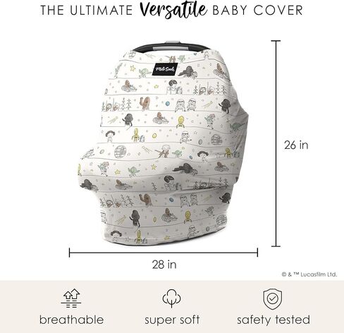 Milk Snob Star Wars Original 5-in-1 Cover - Nursing Cover for Breastfeeding - Baby Car Seat Cover, Carseat Canopy & Stroller - Essential All-in-One Cover - Gift for Mom, Baby (Endor Escape) in Kuwait