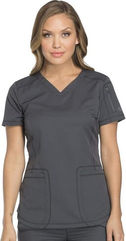 Dickies Dynamix Womens Tops, Athletic-Inspired V-Neck Scrub Top with Four-Way Stretch and Moisture Wicking DK730 in Kuwait