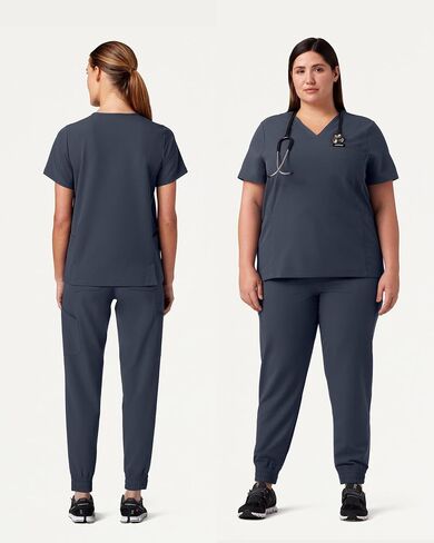 Jaanuu Magna Women's 3-Pocket Classic V-Neck Scrub Top in Saudi Arabia