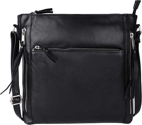 Grace Soft Napa Real Leather Large Cross body handbag-Double Zip Premium Sling Crossover Shoulder Bag for Women in Saudi Arabia