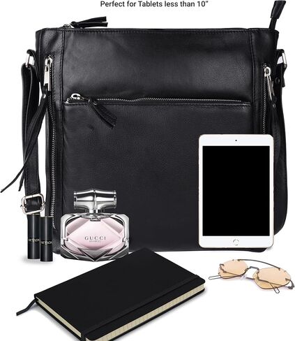 Grace Soft Napa Real Leather Large Cross body handbag-Double Zip Premium Sling Crossover Shoulder Bag for Women in Saudi Arabia