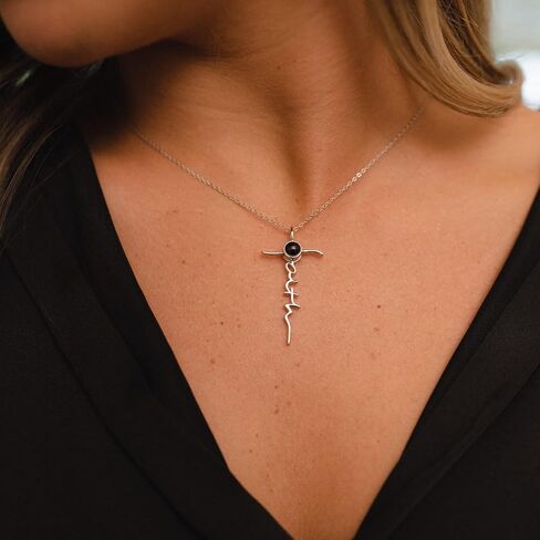Loved Creations Faith Cross Necklace For Women | Sterling Silver Religious Jewelry | Christian Gifts Bible Verse Pendant Necklaces in Saudi Arabia