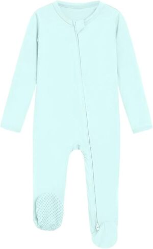 Baby Footie Romper Pajamas Unisex Newborn Infant Pjs Soft Rompers Viscose from Bamboo Sleepwear in Saudi Arabia
