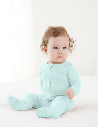 Baby Footie Romper Pajamas Unisex Newborn Infant Pjs Soft Rompers Viscose from Bamboo Sleepwear in Saudi Arabia