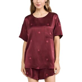 Lunya Women's Washable Silk Tee Short Set