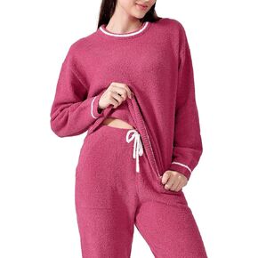 طقم بيجامات حريمي غامض من MOLISOHO ملابس نوم فضفاضة غير رسمية من الصوف ملابس نوم فضفاضة أطقم صالة للنساء in Kuwait