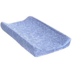 NoJo Elephant Stroll Gray & White Super Soft Changing Pad Cover, Grey, White