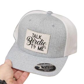 Golf Baseball Cap, Talk Birdie to Me Hat, Adjustable Snapback, Breathable Mesh Back