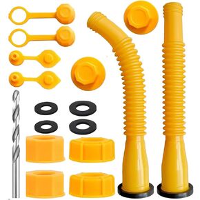 Gas Can Spout Replacement, Anti-Spill Gas Can Nozzle Kit,Upgraded Replacement Gas Can Spout with Flexible Nozzle Suitable for Most 1/2/5/10 Gallon Gas Cans .Fuel Can Spout Replacement (2 Set)