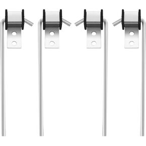 4 Pack Heavy Duty Steel Exhaust Hangers - 3/8 Rod x 10" for Universal Fit - Exhaust System Replacement Kit with Removal Tool