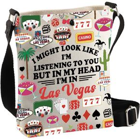 BDPWSS Las Vegas Crossbody Purse Las Vegas Trip Gift Las Vegas City Merchandise Las Vegas Souvenir Casino Lover Crossbody Bag