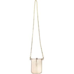 Lilly Pulitzer Crossbody Phone Purse, Small Leatherette Wallet and Phone Bag with 2 Card Slots, ID Window and Chain, Gold