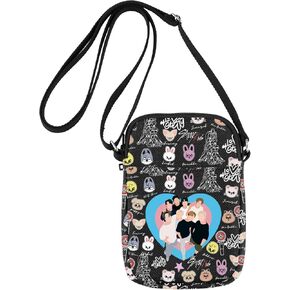 JNIAP K-Pop SKZ Crossbody Bag K-Pop SKZ Gifts K-Pop SKZ Travel Purse SKZ Merchandise SKZ Shoulder Bag