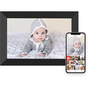 Digital Photo Frame, Digital Picture Frame Smart Photo Frame with 1280x800 IPS Touch Screen, Auto-Rotate and Slide Show, Share Moments via Frameo APP from Anywhere (Black)