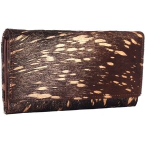 Mesa Luna Hair-On Cowhide Leather Women Clutch Wallet/Hair-On Cowhide Leather Women Purse