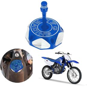 JFG RACING Motorcycle Gas Fuel Tank Cap CNC for TTR125 00-09 20-23 TTR230 05-23 Raptor 700 06-23 TTR90 Raptor 50 Raptor 80 Dirt Bike ATV Blue