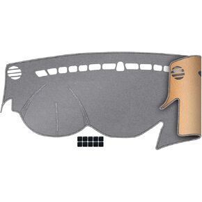 Upgrade Dacron Dashboard Cover Fit for 2011-2014 Hyundai Sonata Effective Anti Glare, Reduce Reflection, Sun Protection, Dust Proof, Moisture Absorption UV-Proof -Grey