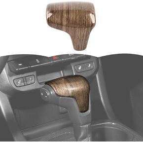 RT-TCZ Gear Shift Knob Cover Trim Interior Accessories for Chevy Colorado 2014-2022,for GMC Canyon 2014-2022 (Black Wood Grain)