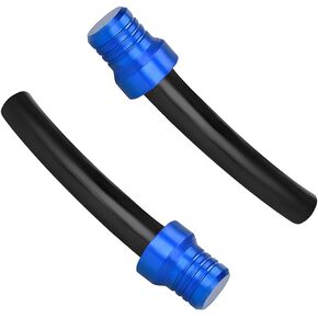 2 PCS Fuel Tank Cap Vent Hose, Aluminum Gas Cap One-Way Breather Valve Fuel Tube, Fuel Tank Vent Pipe for ATV Off-Road Motorcycles, Motorcycle Accessories (Red, Transparent Hose)