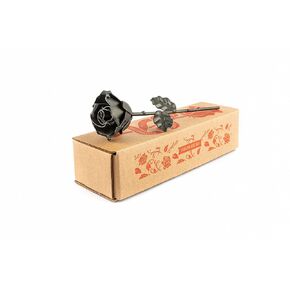 Forging Art Bcn® Hand Forged Eternal Wrought Iron Rose - Gift of Valentine's Day, Mother's Day, 6th Year Wedding Anniversary (Grey)